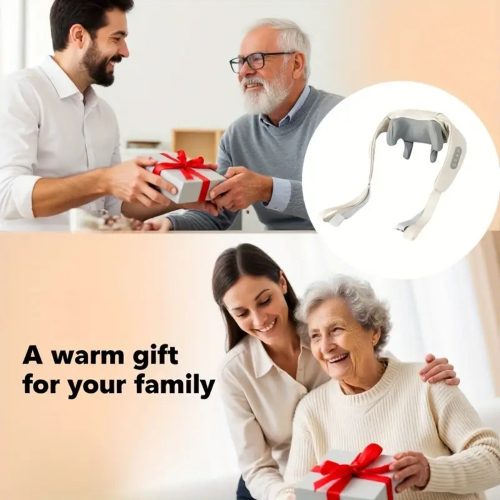 4D Váll- és Nyakmasszírozó Párna Rugalmas Masszázsfejjel, Többféle Viselési Móddal