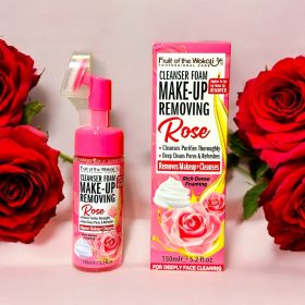   Rózsás Sminkeltávolító Arclemosó Mélytisztító  - 150 ML Szilikon Fejjel