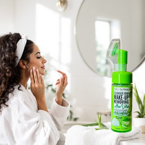 Aloe vera Sminkeltávolító Arclemosó Mélytisztító - 150 ML Szilikon Fejjel