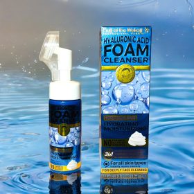   Hialuronsav tápláló és tisztító arclemosó hab Szilikon kefével 150 ML