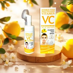   Vintamin-C tápláló és tisztító arclemosó hab Szilikon kefével 150 ML