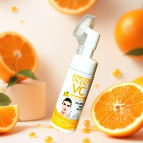   Vintamin-C tápláló és tisztító arclemosó hab Szilikon kefével 150 ML