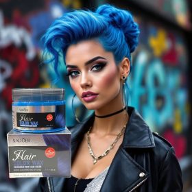 Professzionális Sadoer Színes Hajwax, kék, 120 g