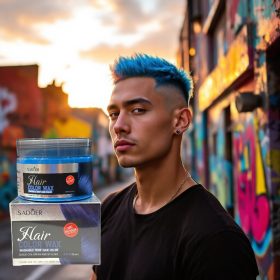 Professzionális Sadoer Színes Hajwax, kék, 120 g