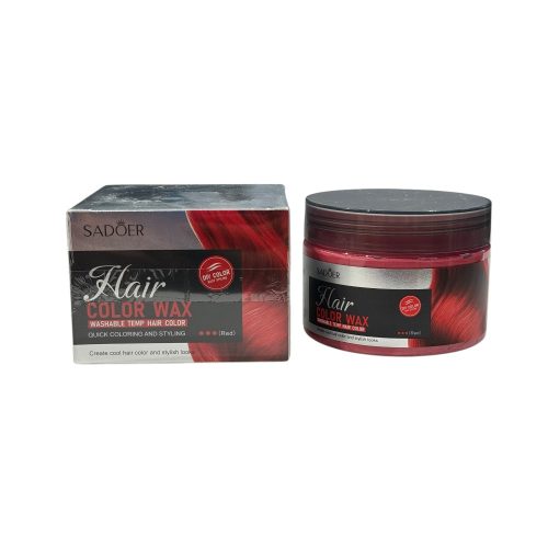 Professzionális Sadoer Színes Hajwax, Piros, 120 g