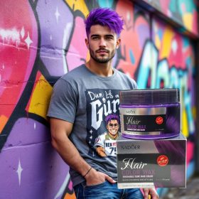 Professzionális Sadoer Színes Hajwax, Lila, 120 g