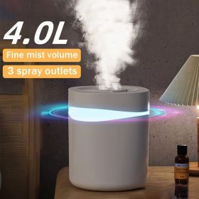   4 L-es nagy kapacitású párásító/diffúzor illóolajokhoz  LED világítással