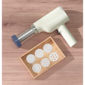   Hordozható Tésztakészítő Gép， 6 forma, hordozható, 1500mAh, fehér