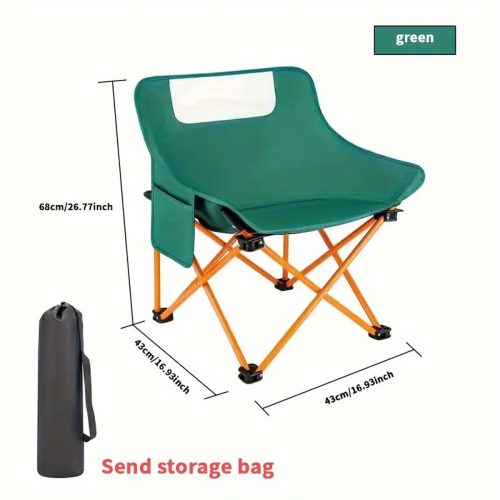Összecsukható és hordozható kemping szék tárolózsákkal 130 kg teherbírással