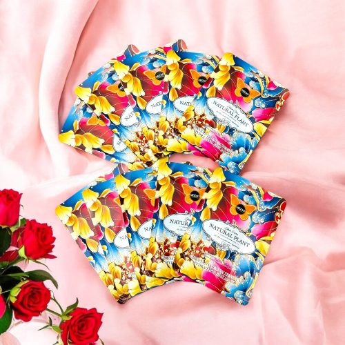 10 db Natural Plant Hidratáló arcmaszk，Ajándék arcmaszkok nőknek fémdobozzal 