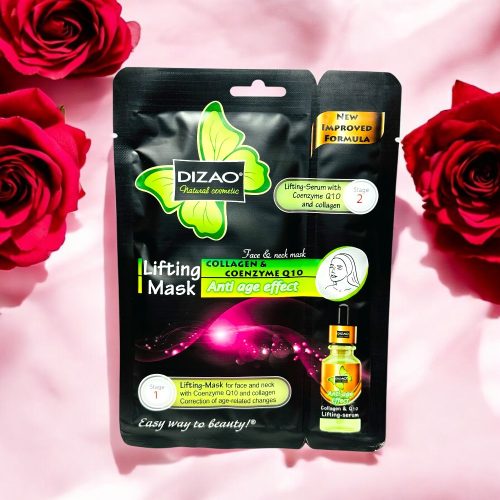 10 db Lifting hatású arcmaszk+Extra öregedésgátló kollagén szérum, 40ml/db Ajándék nőknek fémdobozzal 