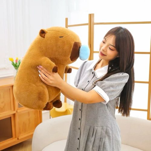 Capybara plüss kihúzható takonnyal 35 CM,  45 CM, 55 CM