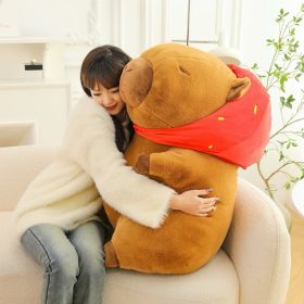   Nagyméretű Capybara plüss Epres Sállal 30 CM, 50CM, 80CM 
