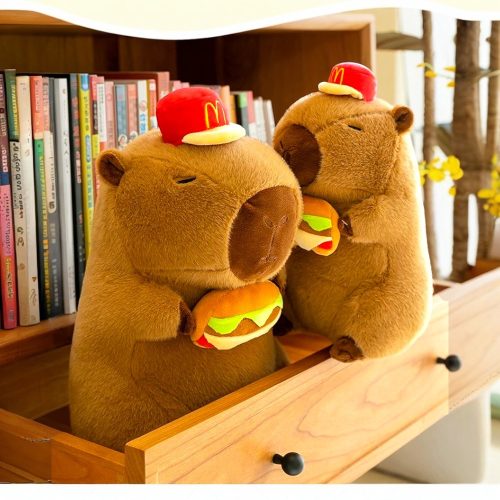 Capybara plüss hamburgerrel 24 CM, 35 CM, 45 CM
