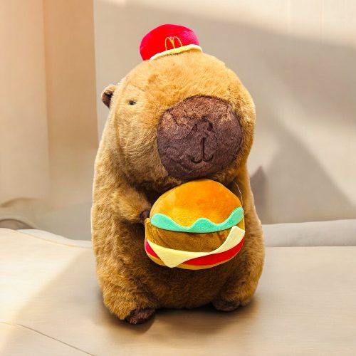 Capybara plüss hamburgerrel 24 CM, 35 CM, 45 CM