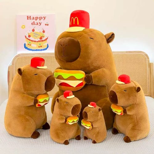 Capybara plüss hamburgerrel 24 CM, 35 CM, 45 CM