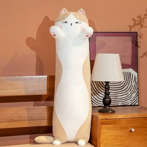 Hosszúkás formájú Macska Plüss Párna 50 CM, 90 CM,  130 CM 