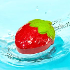 3 db Nagy Eper formájú Fürdőbomba 100g/db