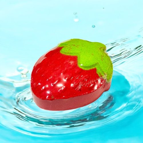 3 db Nagy Eper formájú Fürdőbomba 100g/db