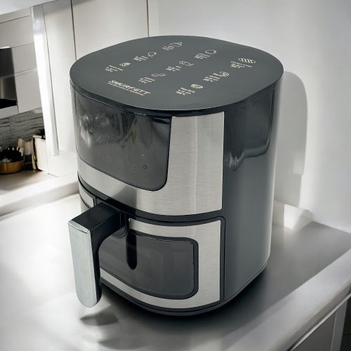 6 Literes Forrólevegős Sütő Betekintő Ablakkos Airfryer 2400W