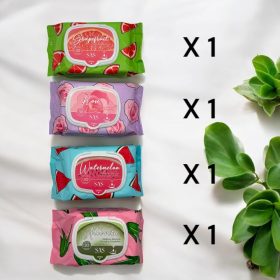   4 Csomag nedves törlőkendők , Aloe Vera,Görögdinnye,Rózsa,Grapefruit 120 db 