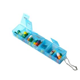   1 Hetes gyógyszeradagoló, gyógyszertároló többszínű, A színeket véletlenszerűen szállítjuk