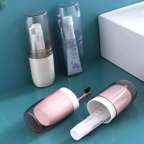 Utazó fogmosó szett tartó. 5.5*21 CM ,A színeket véletlenszerűen szállítjuk