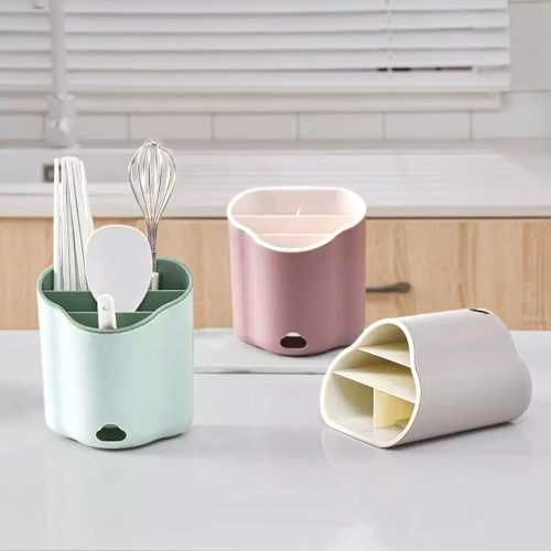 Evőeszköz tartó,Smink tartó,álló illetve falra is akaszható,fúrás nélkül.A színeket véletlenszerűen szállítjuk