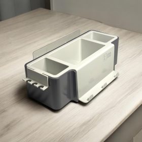   01 Multifunkciós Konyha és Fürdőszoba Rendszerező,Fali akasztó, fúrás nélkül , kivehető kampókkal