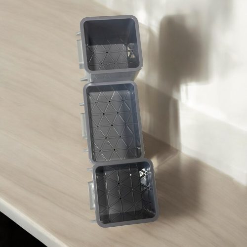 02 Multifunkciós Konyha és Fürdőszoba Rendszerező,Fali akasztó, fúrás nélkül , kivehető kampókkal