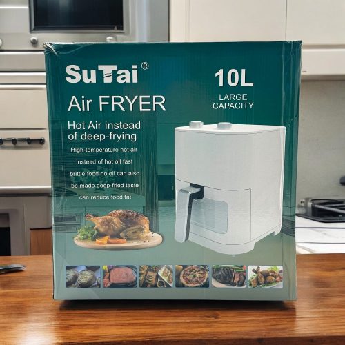 10 Literes Forrólevegős Sütő Airfryer Betekintő Ablakkos Fehér