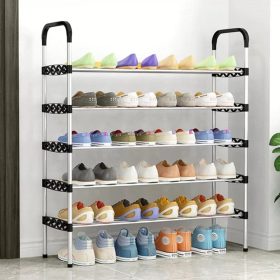   Cipőtároló Polc, Acél Csövekkel,5 szintes, Helytakarékos Kialakítással