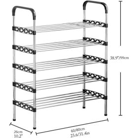   Cipőtároló Polc, Acél Csövekkel,5 szintes, Helytakarékos Kialakítással
