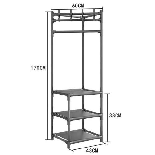 Saroki Polc, Ruhatároló Stabil Acél Csövekkel, Többszintes Tárolással - Fekete