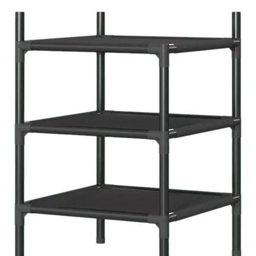 Saroki Polc, Ruhatároló Stabil Acél Csövekkel, Többszintes Tárolással - Fekete