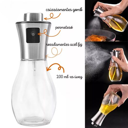Üveg konyhai olajspray - 200 ml
